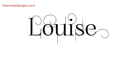 Decorated Name Tattoo Designs Louise Free - Free Name Designs