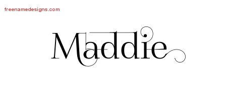 Decorated Name Tattoo Designs Maddie Free - Free Name Designs