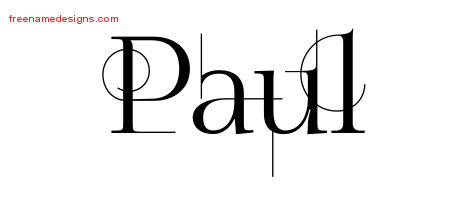 Decorated Name Tattoo Designs Paul Free - Free Name Designs