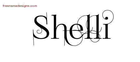 Shelli Decorated Name Tattoo Designs