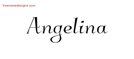 Elegant Name Tattoo Designs Angelina Free Graphic - Free ...