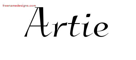 Artie Elegant Name Tattoo Designs