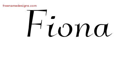 Elegant Name Tattoo Designs Fiona Free Graphic - Free Name Designs