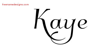 Kaye Elegant Name Tattoo Designs