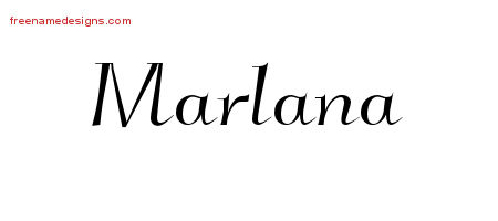 Marlana Elegant Name Tattoo Designs
