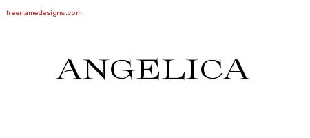 name angelica tattoo angelika designs flourishes earline printable freenamedesigns tag