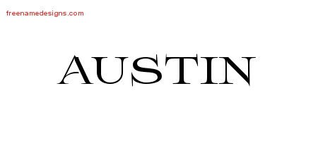 Flourishes Name Tattoo Designs Austin Printable - Free Name Designs