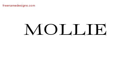 Flourishes Name Tattoo Designs Mollie Printable - Free Name Designs