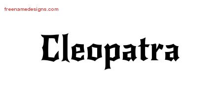 Gothic Name Tattoo Designs Cleopatra Free Graphic - Free ...