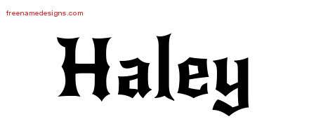 Gothic Name Tattoo Designs Haley Free Graphic - Free Name ...