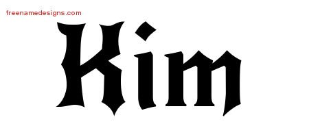 Gothic Name Tattoo Designs Kim Free Graphic - Free Name Designs