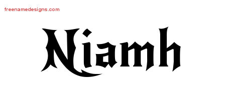niamh name gothic designs tattoo names graphic freenamedesigns