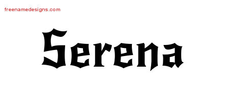 name serena tattoo designs gothic shemeka graphic printable freenamedesigns