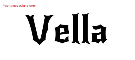 Gothic Name Tattoo Designs Vella Free Graphic - Free Name ...