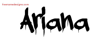 Graffiti Name Tattoo Designs Ariana Free Lettering - Free ...