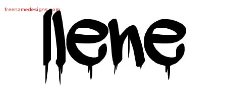 Ilene Graffiti Name Tattoo Designs