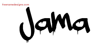 Jama Graffiti Name Tattoo Designs