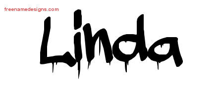 Linda Graffiti Name Tattoo Designs
