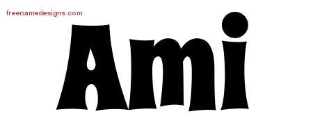 Groovy Name Tattoo Designs Ami Free Lettering - Free Name Designs