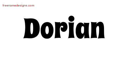 Dorian Groovy Name Tattoo Designs