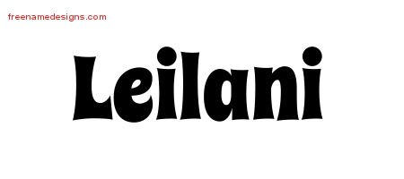 Groovy Name Tattoo Designs Leilani Free Lettering - Free Name Designs