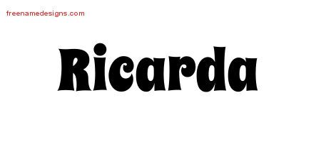 Ricarda Groovy Name Tattoo Designs