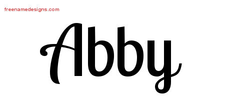 Handwritten Name Tattoo Designs Abby Free Download - Free ...