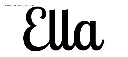 Handwritten Name Tattoo Designs Ella Free Download - Free ...