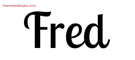 Fred Handwritten Name Tattoo Designs