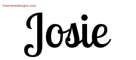 josie name designs tattoo handwritten names girl printable freenamedesigns