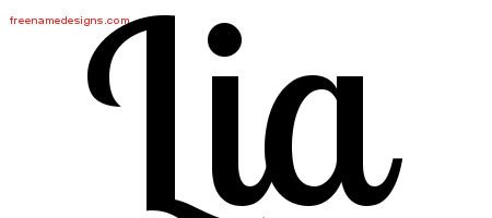 Handwritten Name Tattoo Designs Lia Free Download - Free Name Designs