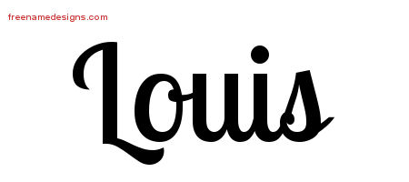 Handwritten Name Tattoo Designs Louis Free Download - Free Name Designs