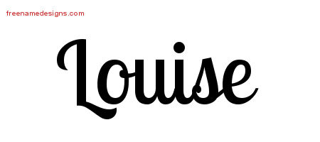 Handwritten Name Tattoo Designs Louise Free Download - Free Name Designs