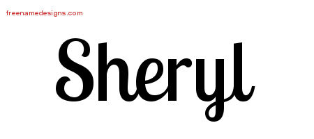 Sheryl Handwritten Name Tattoo Designs