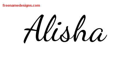lively script name designs alisha free printout cursive font generator