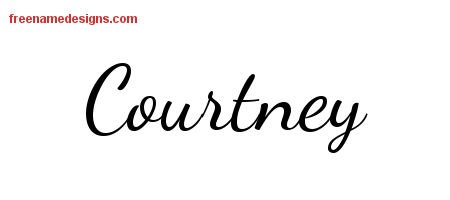Lively Script Name Tattoo Designs Courtney Free Printout - Free Name ...