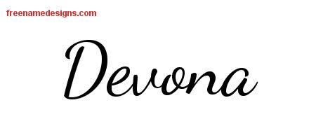 Lively Script Name Tattoo Designs Devona Free Printout ...