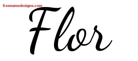 Lively Script Name Tattoo Designs Flor Free Printout - Free Name Designs