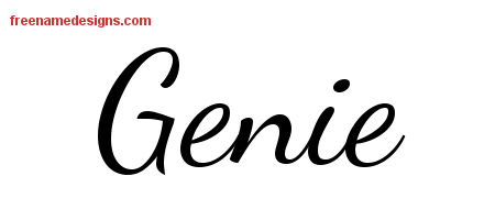 Lively Script Name Tattoo Designs Genie Free Printout ...
