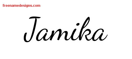 Jamika Lively Script Name Tattoo Designs