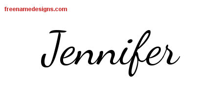 Lively Script Name Tattoo Designs Jennifer Free Printout ...