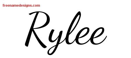 Lively Script Name Tattoo Designs Rylee Free Printout - Free Name Designs