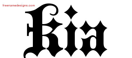 Old English Name Tattoo Designs Kia Free - Free Name Designs