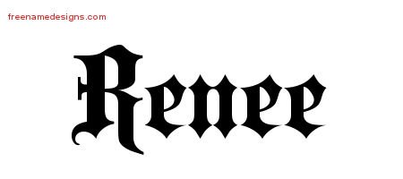 Old English Name Tattoo Designs Renee Free - Free Name Designs