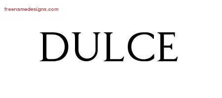 Dulce Regal Victorian Name Tattoo Designs