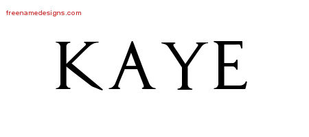 Kaye Regal Victorian Name Tattoo Designs