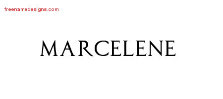 Marcelene Regal Victorian Name Tattoo Designs