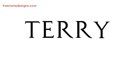 Terry Regal Victorian Name Tattoo Designs