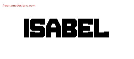 Titling Name Tattoo Designs Isabel Free Printout - Free Name Designs