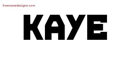 Kaye Titling Name Tattoo Designs